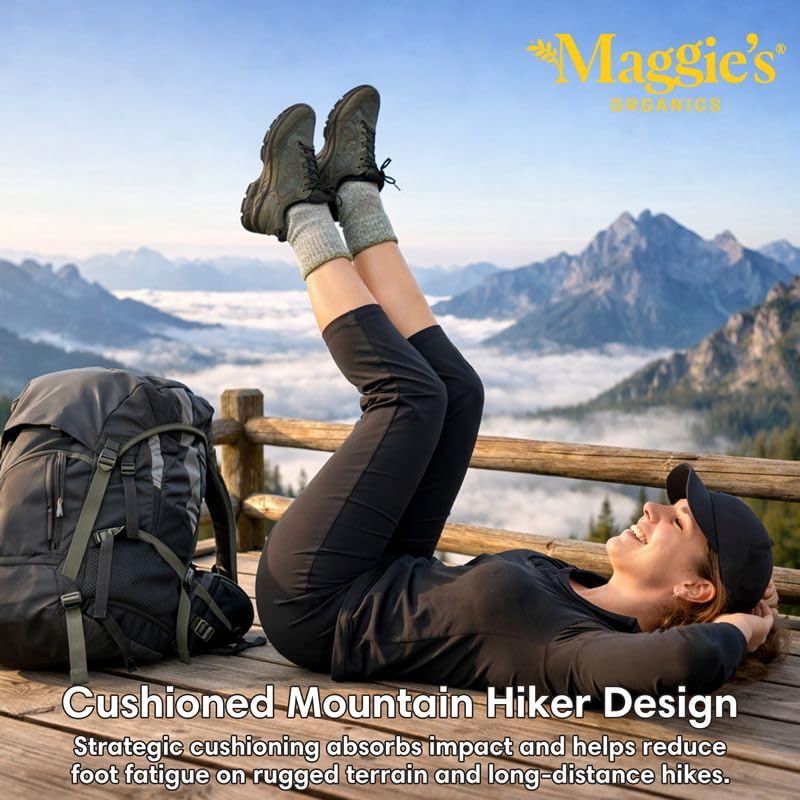 Image of Maggie's Organics Merino Wool Killington Mountain Hiker Socks for Men & Women