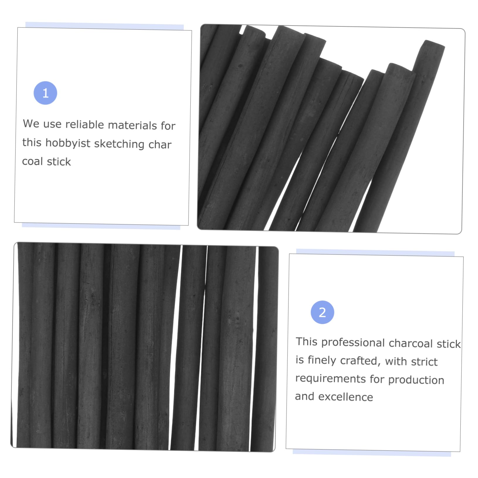 Artibetter 3 Sätze Bastlerkohle Komprimiert Hobbystifte Kohlestifte Zum Malen Kunst Mischen Professionelle Kohlestäbe Bleistift Schattierkohle Weidenholzkohle Black Kohlenstoff 20 Stück * 3