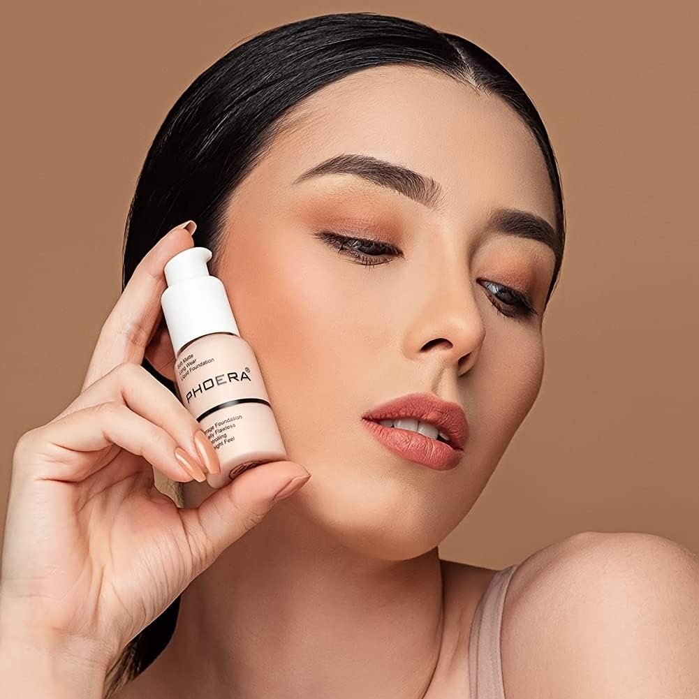 BestLand Fondotinta o correttore idratante naturale, controllo dell'olio opaco, viso, 2 pezzi da 30 ml, beige e sabbia