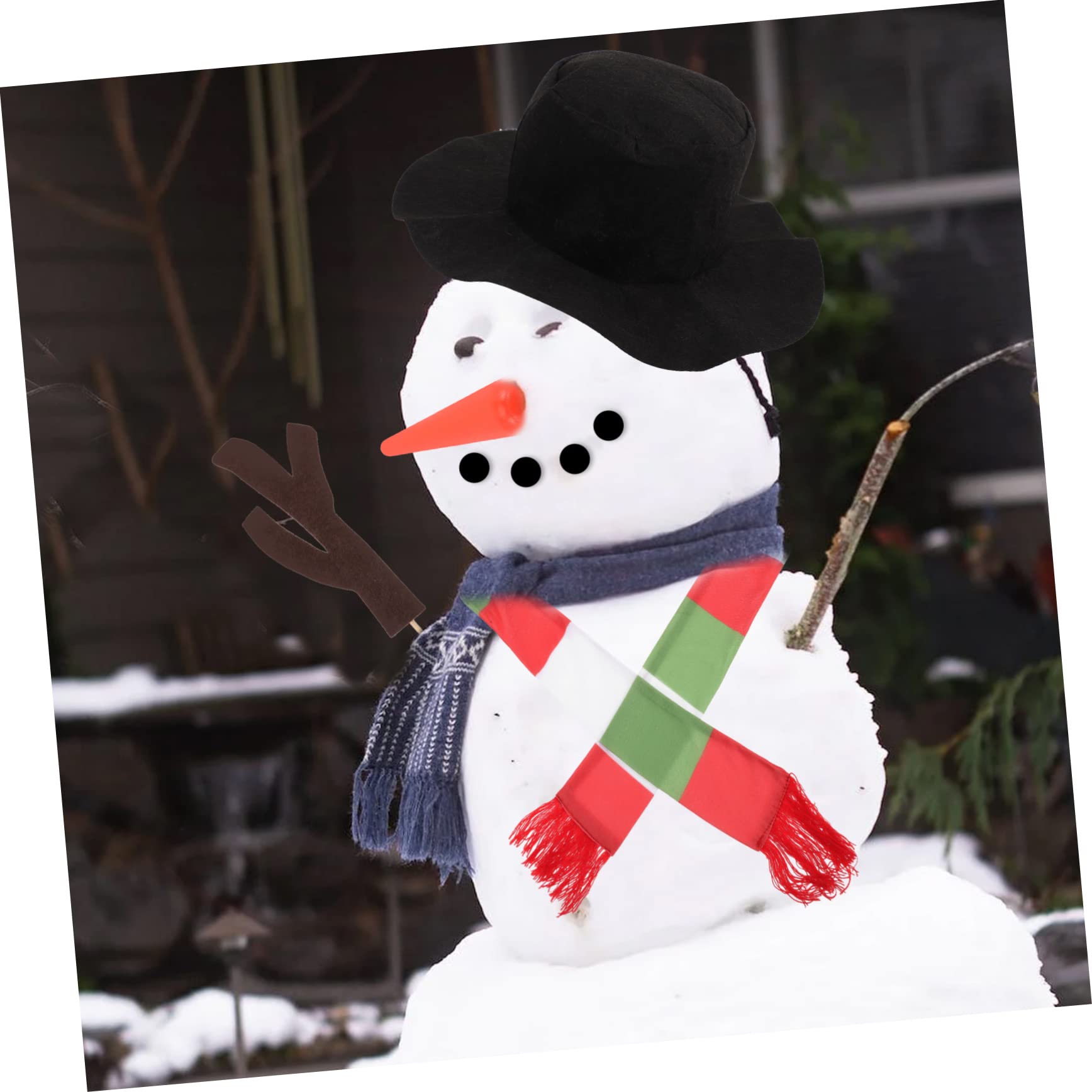 IMIKEYA 3 Sätze DIY Schneemann Dekorationsset Als Schneemann DIY Zubehör Schneemann, Der Stütze Verziert Weihnachtsschneemann Dekorationsset Weihnachts-schneemann-bausatz Hölzern