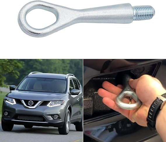 Tow Hook 51112-1KA0A for 2015-2025 Nissan Versa,2015-2025 Sentra,2011-2016 Rogue,2014-2020 Pathfinder,2013-2015 Leaf,2012-2024 GT-R,2018-2019 Kicks,2016-2017 Maxima,2015-2017 Juke