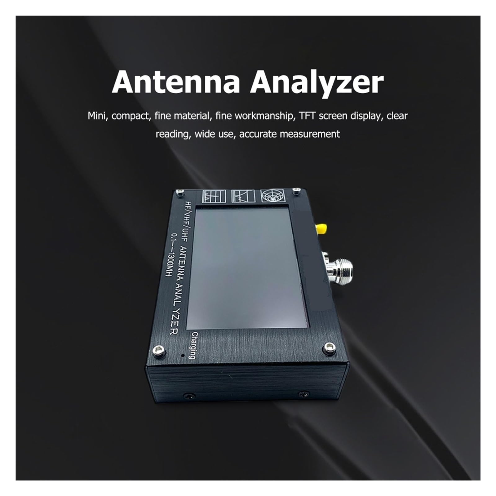 Analizador de antena HF/VHF/UHF, analizador red vectorial, gráfico analógico, kits multímetro, carcasa aleación aluminio Preciso