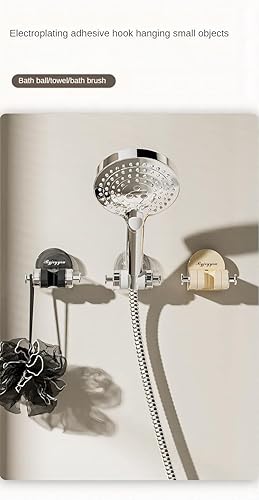 Miniatura 5 de Soporte de ducha con ventosa al vacío, reutilizable, soporte de ducha extraíble (blanco leche)
