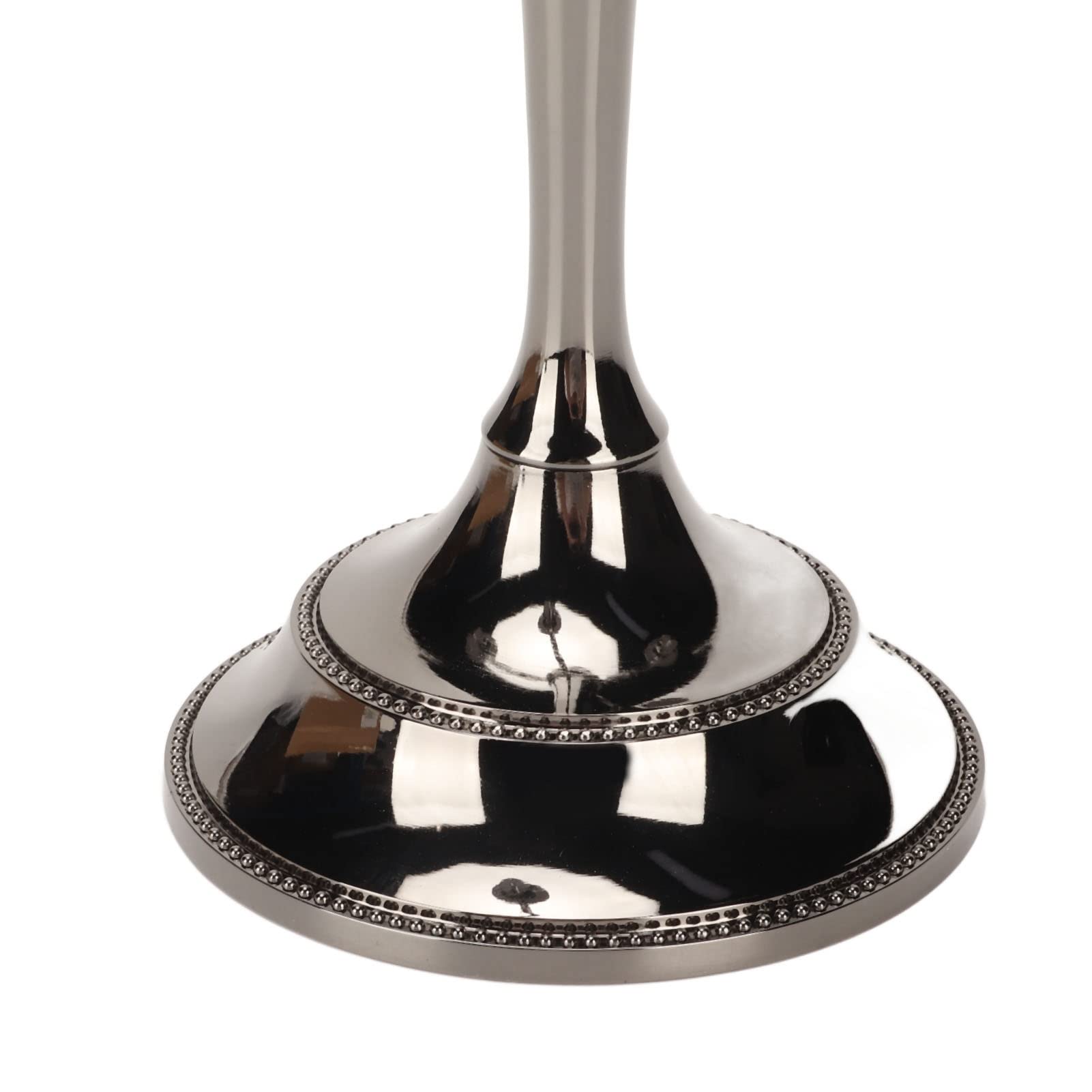 Metal Candelabra Black 5 Arms Elegant Colorfast Stable Wide Base Candle Holder