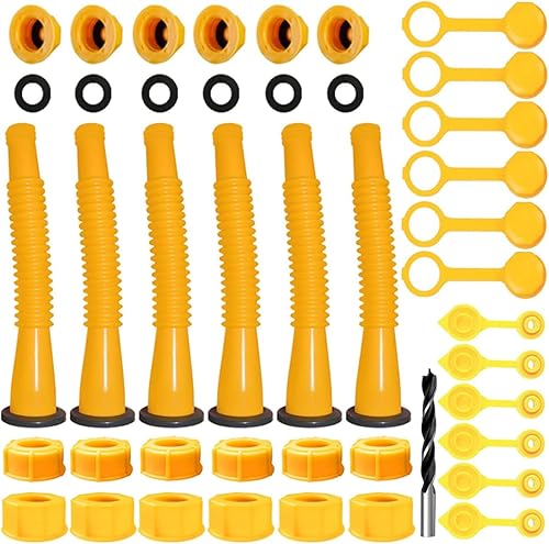Repuesto de boquilla de gasolina, para reemplazo de latas de gas de 12510 galones, kit de boquilla de lata de gas con boquillas flexibles, junta más
