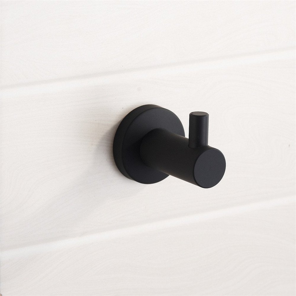 CASEWIND Handtuchhaken Schwarz - Edelstahl Haken Für Badezimmer Mit Bohrmontage