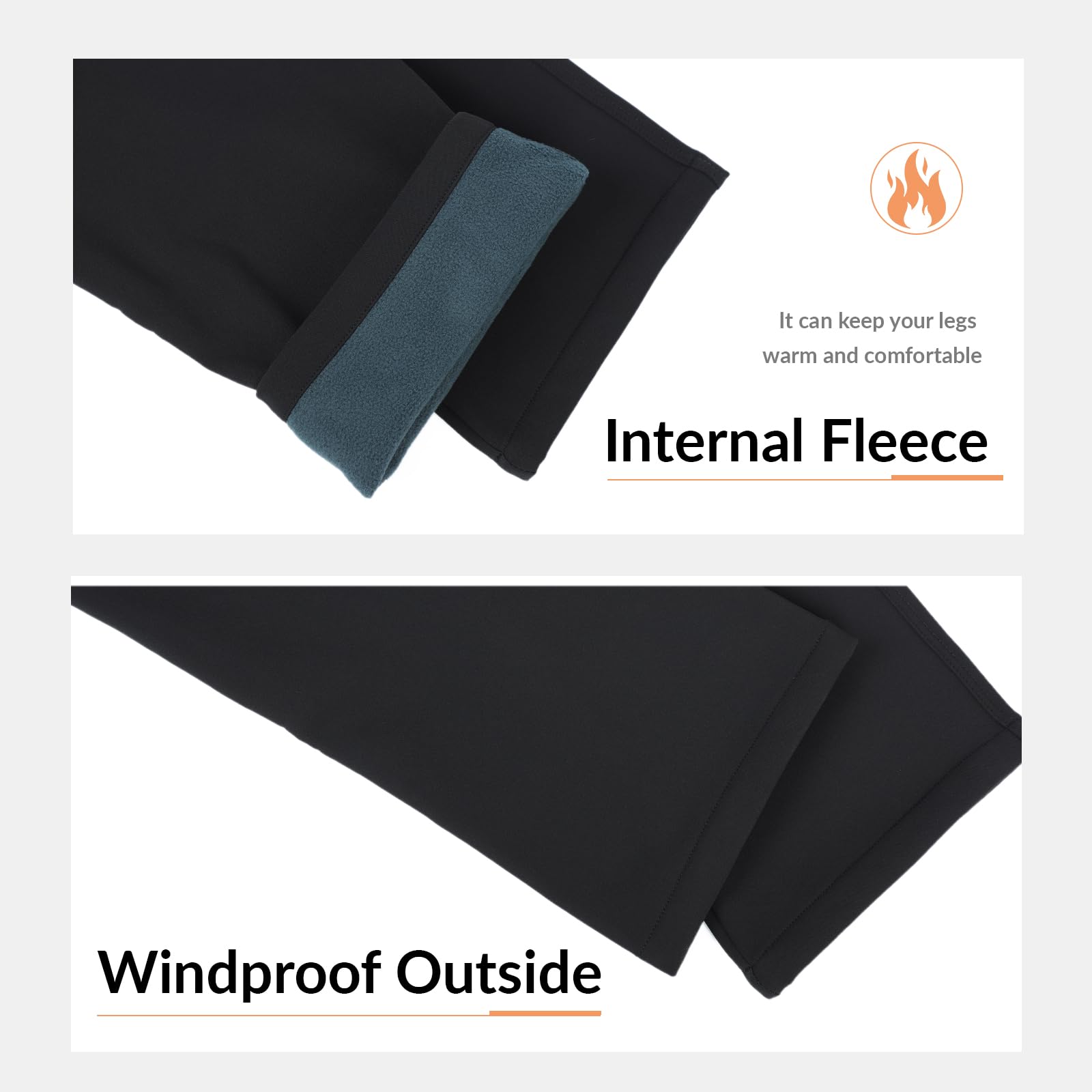 LHHMZ Pantaloni da Passeggio Invernali in Pile da Esterno da Uomo, Pantaloni da Ciclismo da Arrampicata da Sci Caldi Resistenti alle intemperie Antivento