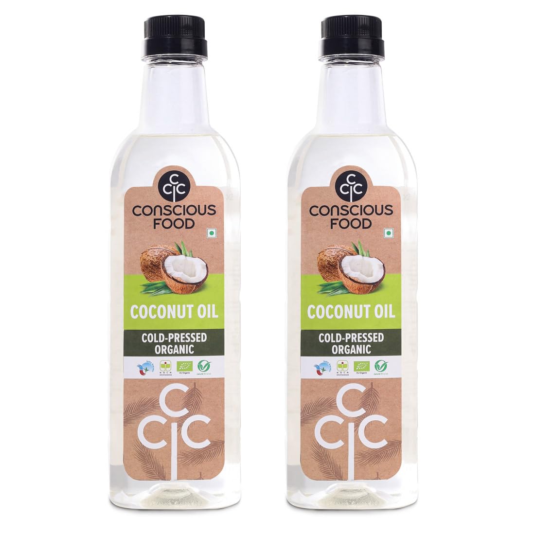 Conscious Food Cold Pressed Coconut Oil in pet bottle | Certified Organic | 100% Pure | Good For Cooking | Boosts Heart Health Skin Care | Coconut Oil - 1 Liter Pack of 2(500ml x 2) (B08KLV3ZZM) Amazon Price History, Amazon Price Tracker
