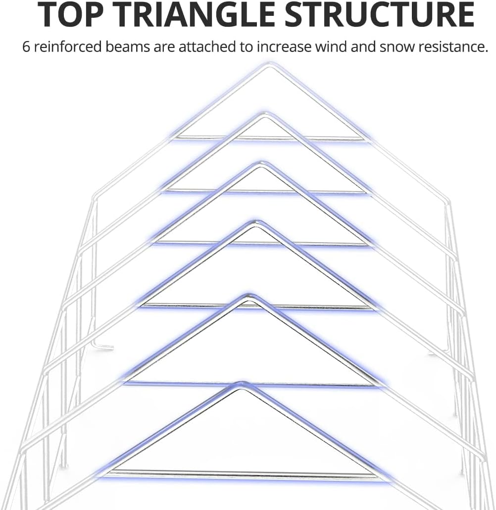 KING BIRD 10 x 20 Heavy Duty Anti-Snow Carport for SUV, Full-Size Truck and Boat, Storage Car Canopy Car Tent Outdoor Instant Garage Boat Shelter with Reinforced Ground Bars-Brown KING BIRD 10 x 20 Heavy Duty Anti-Snow Carport for SUV, Full-Size Truck and Boat, Storage Car Canopy Car Tent Outdoor Instant Garage Boat Shelter with Reinforced Ground Bars-Brown