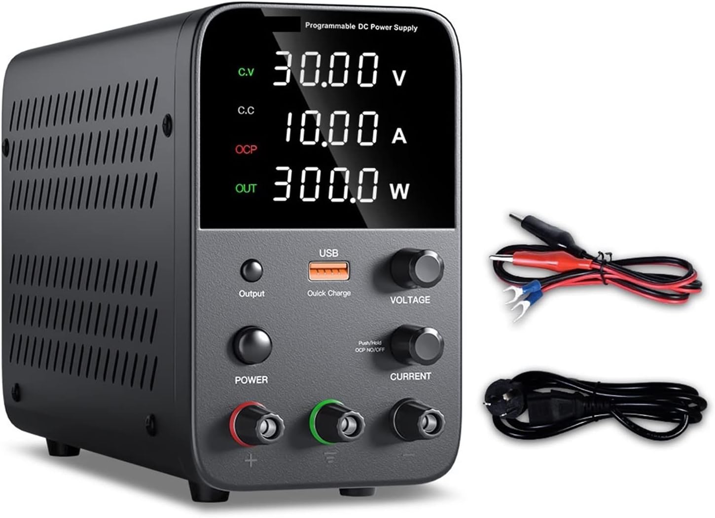 AGAGA WPS3010 DC Power Supply front view ak ekspozisyon ak kontwòl