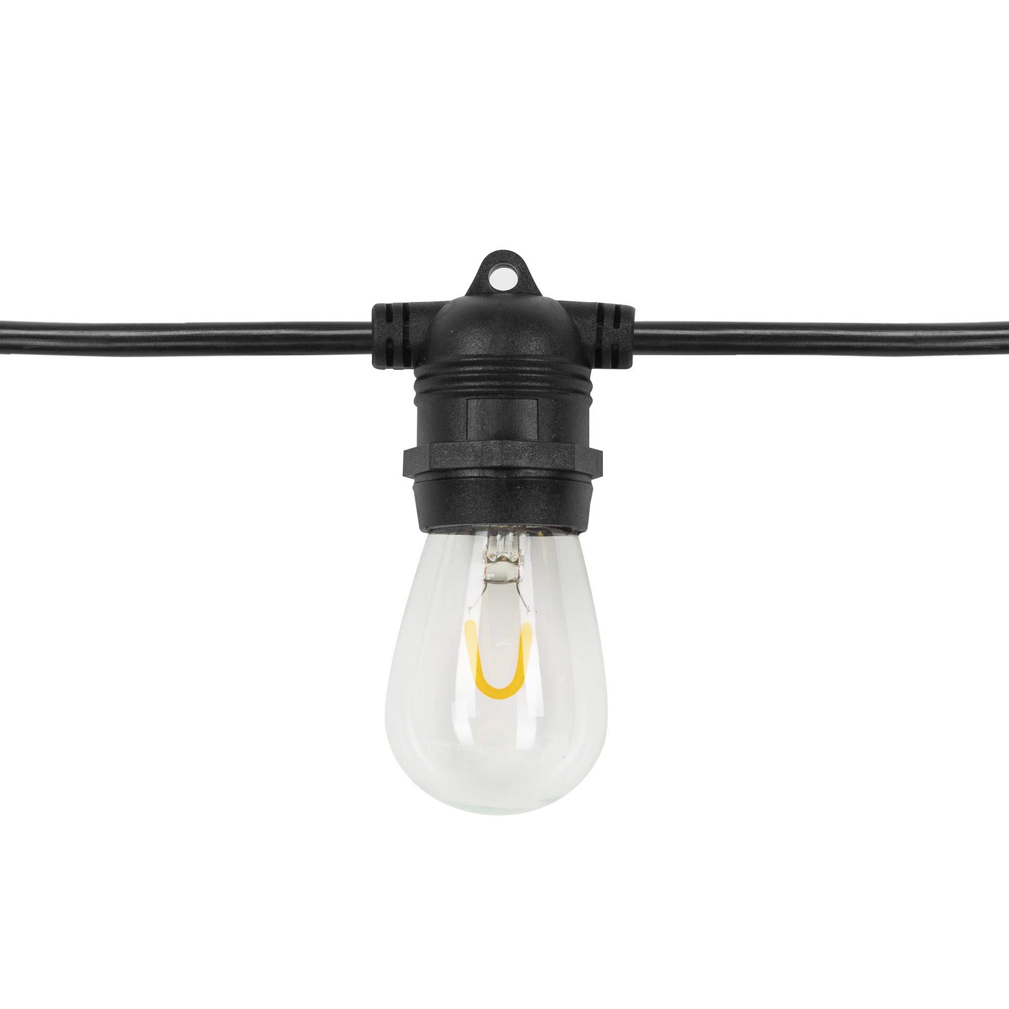 KS Verlichting Außenbeleuchtung Patio 20 Meter Lichterkette inkl. 24 LEDs Warmweiß E27 IP44