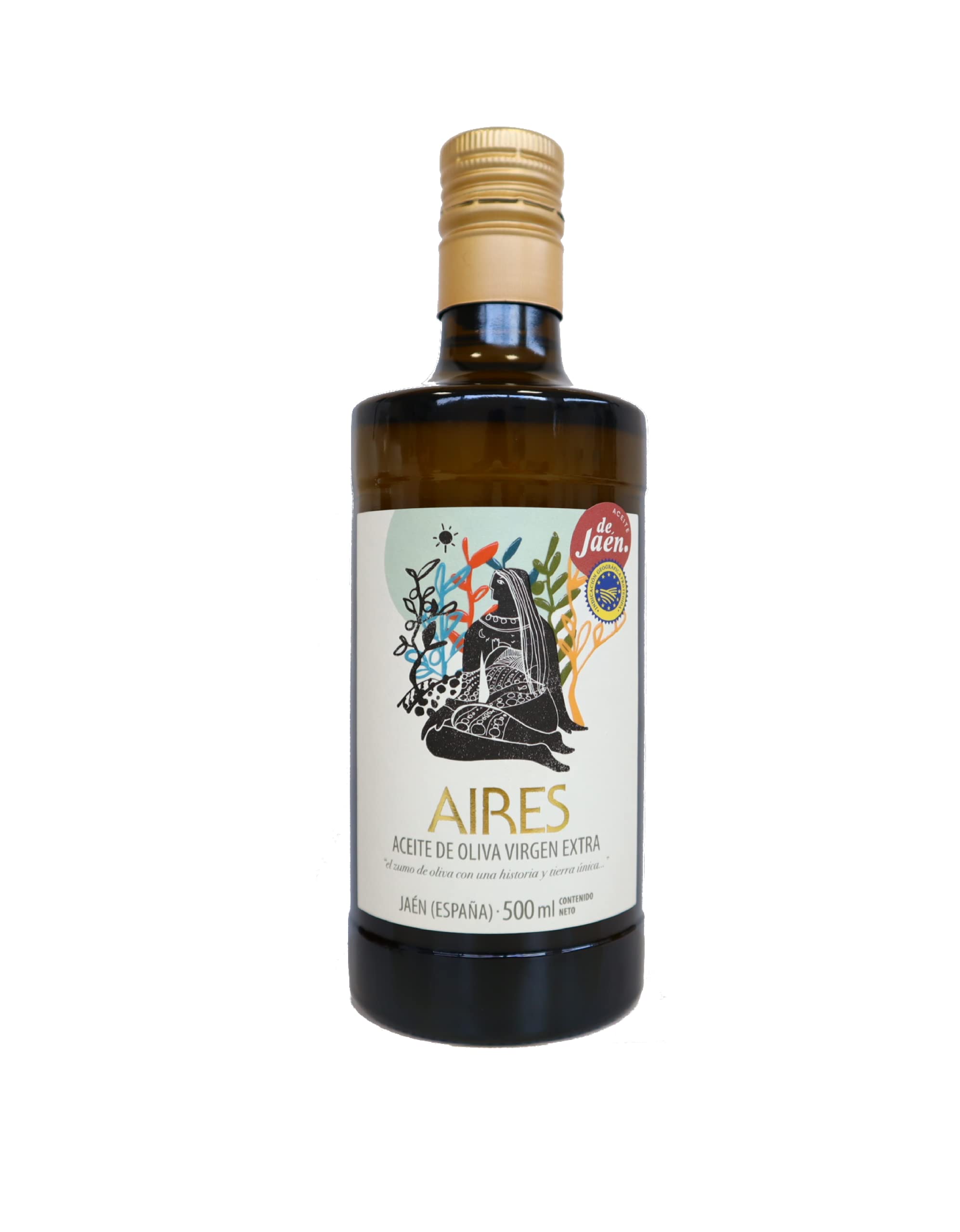 PACK 6 Aceite de Oliva Virgen Extra Aires con Indicación Geográfica Protegida AOVE EVOO 500ml 6 uds