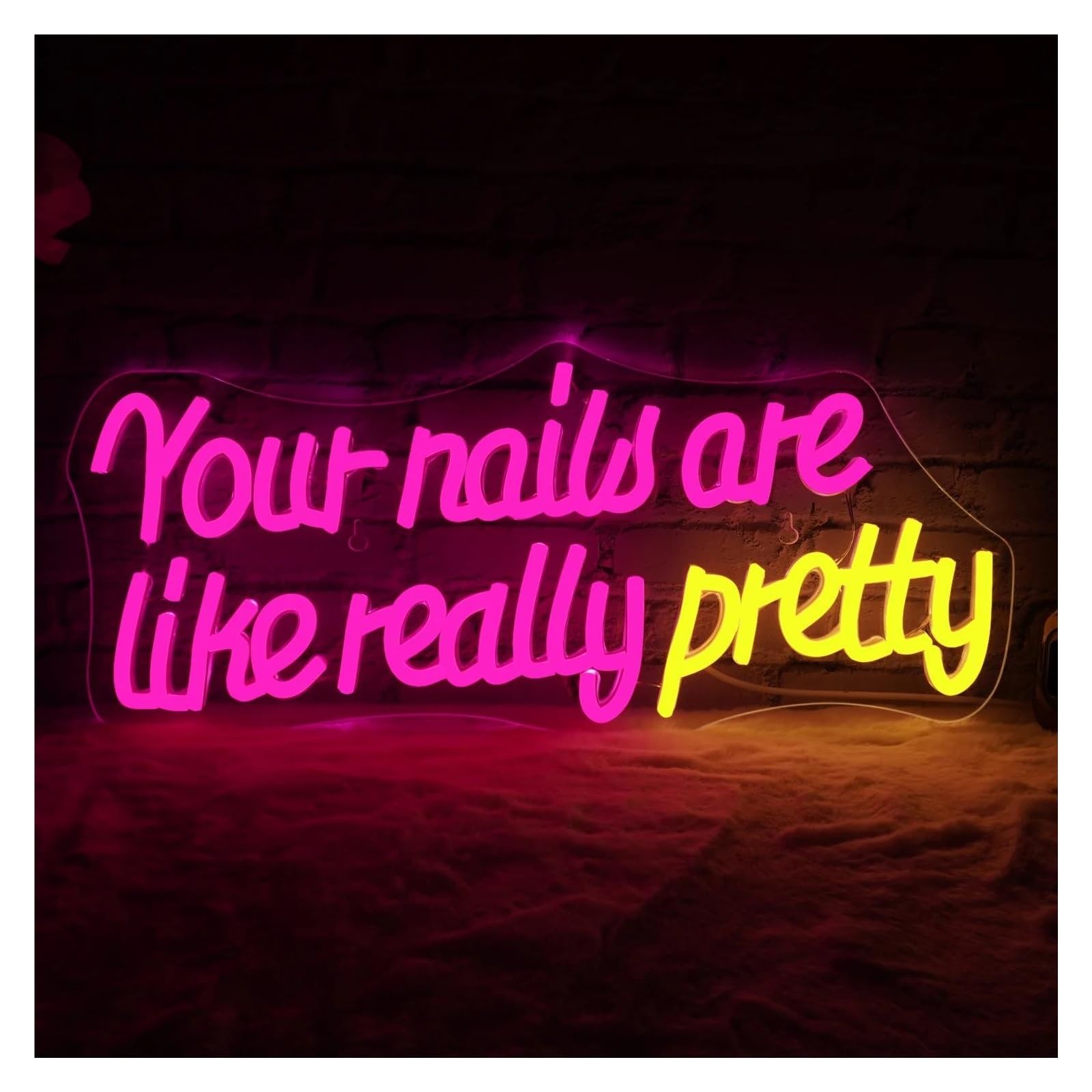 LEMST Signs Lamp Your Nails are Like Really Pretty Neon for Beauty Salon Bar Make Up Club 43x18.5cm