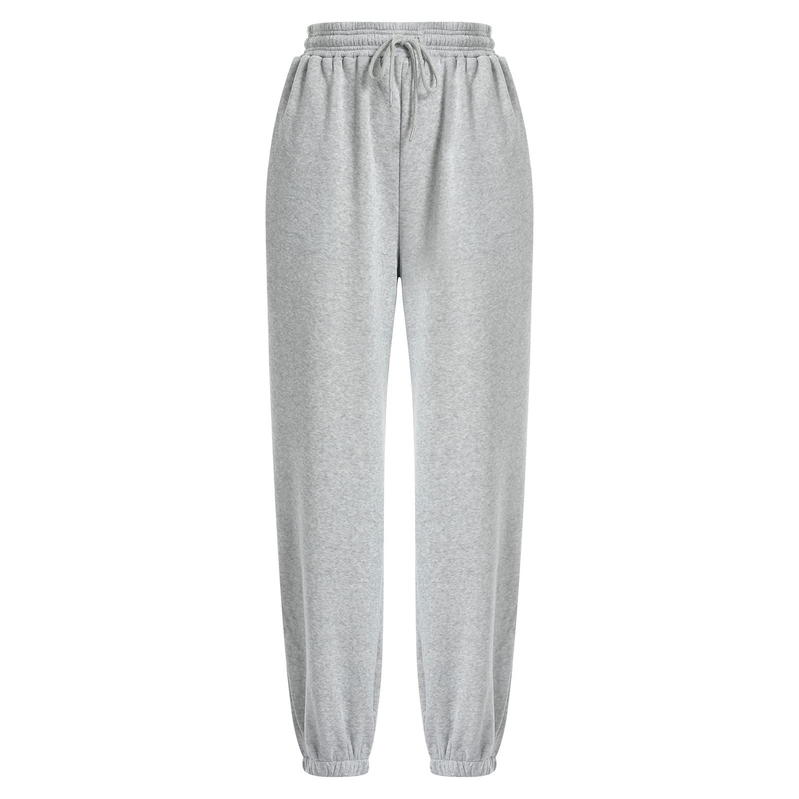 Pantaloni Sportivi da Donna A Vita Alta Pantaloni Sportivi con Coulisse Pantaloni Sportivi con Tasche Pantaloni Sportivi da Jogging Pantaloni con Risvolto A Leggings