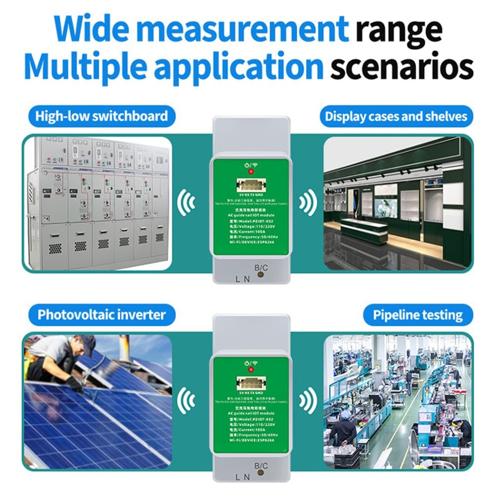 Misuratore di Energia Elettrica Tasmota Wifi per Home Assistant, Wattmetro Elettrico ESPHome Tasmota.