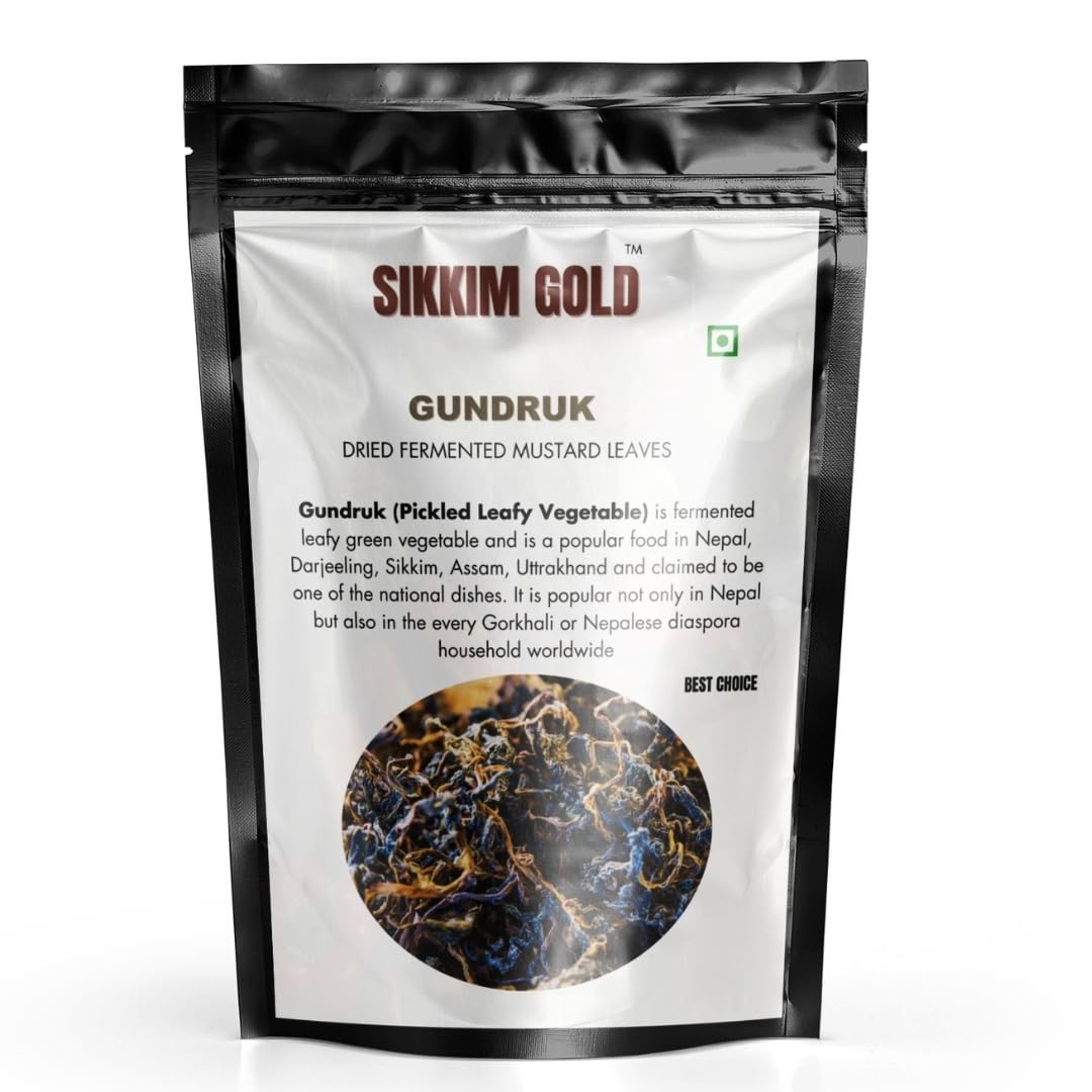 Gundruk |Dehydrated Fermented Mustard Leaves | 100g |Fermented Mustard Leaves |Traditional Delicacy of Nepali Cuisine| Sun Dried|Gundruk | Dry Fermented Mustard Leaves|Great Taste | Gift Of Sikkim (B0D9WH96BZ) Amazon Price History, Amazon Price Tracker