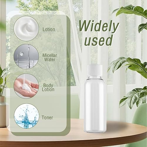 Miniatura 5 de 10 botellas vacías recargables de plástico transparente PET de 1.0 fl oz/1 oz para botellas de plástico de viaje con tapa de tornillo de plástico