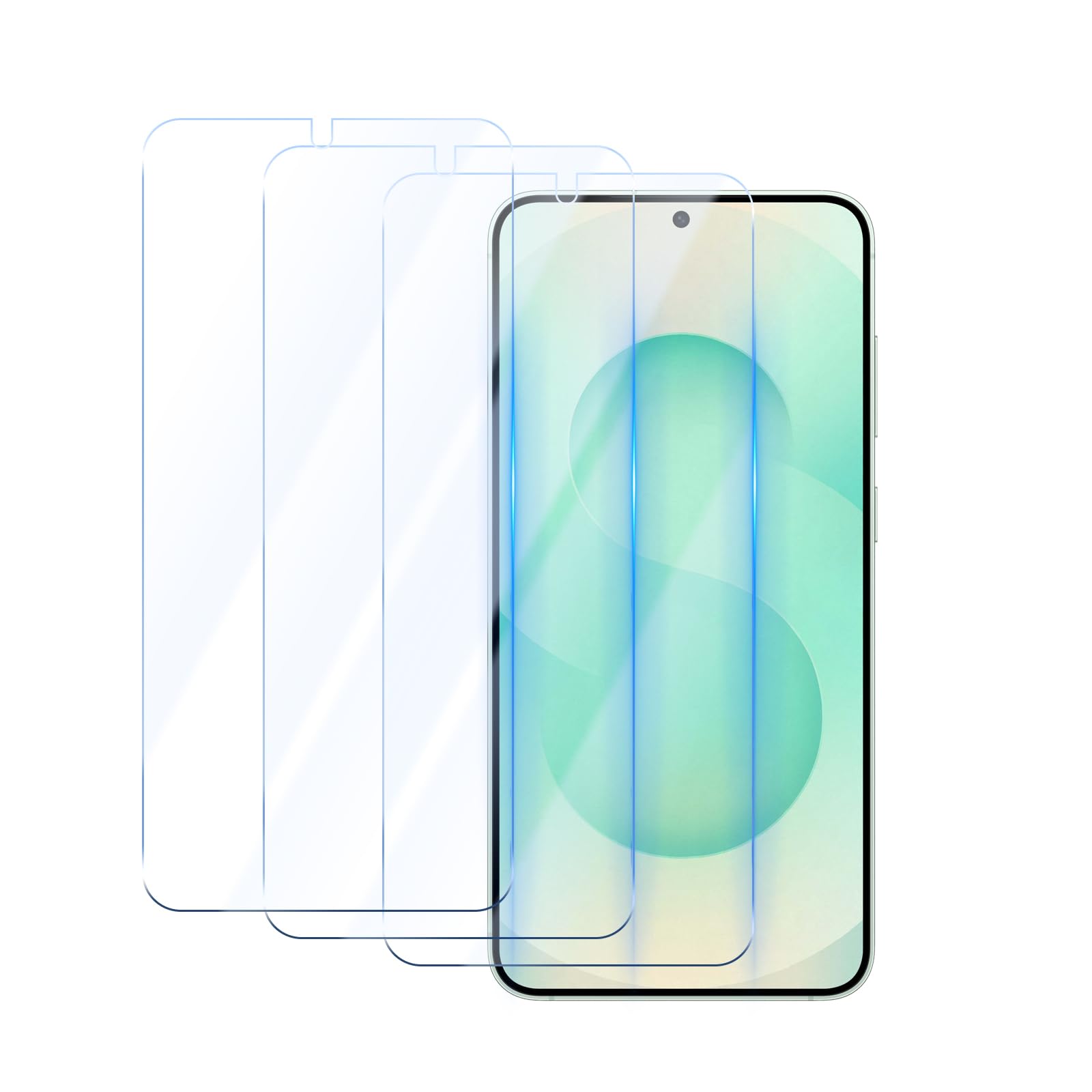 YUXINDZ 3 Pack Screen Protector for Samsung Galaxy S25+/S25 Plus 6.7 inch, Tempered Glass Film Anti Scratch, 9H Hardness, HD Clear, Case Friendly