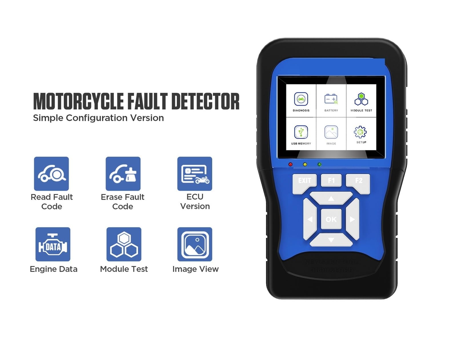 Narzędzie diagnostyczne do skanowania motocykli M100 w wielu językach Moto Scan Tester,Przyjazny dla użytkownika