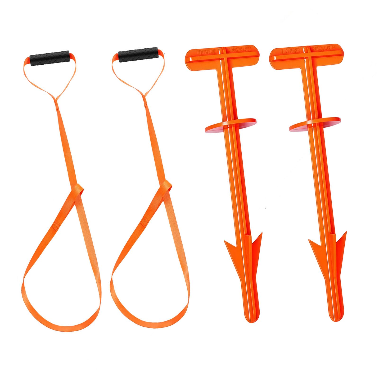 4 Pcs Deer Hunting Accessories,1700lbs Loadbearing Deer Drag Rope and Hunting Butt Out Tool,Field Dressing Knife,Deer Processing Equipment, Sturdy Rope with Soft Handle,Gifts for A Hunter