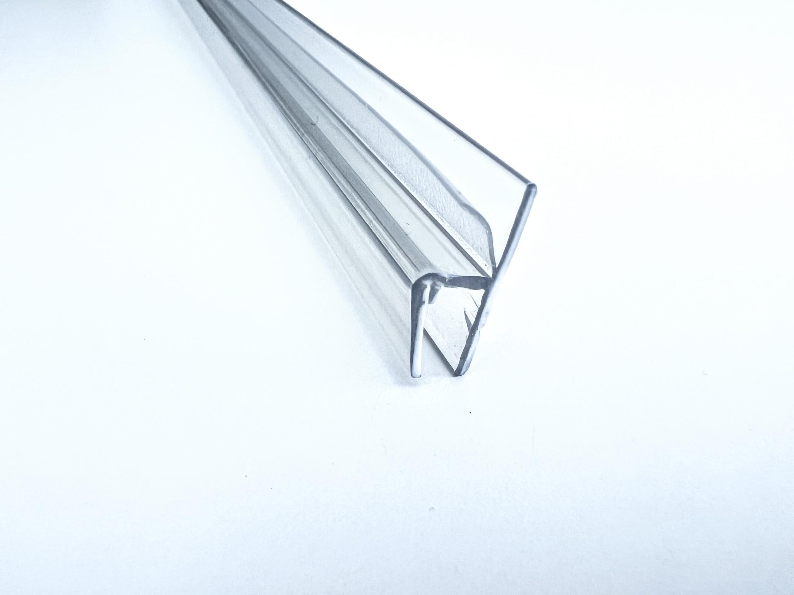 KRISTHAL Tür-Anschlagdichtung Glas-Glas 180° - 5080, Duschdichtung für 6 und 8 mm, Duschleiste mit 200 cm Länge, Duschtürdichtung Made In Germany, Art. Nr. 5080