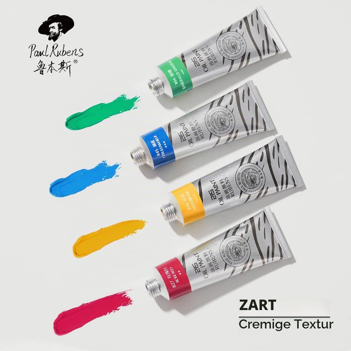 Paul Rubens Ölfarben Set, 40 Tuben à 50 ml, 40 Leuchtende Farben hochwertiger Künstler-Ölfarben, mit Ausgezeichneter Haltbarkeit und Deckkraft der Ölfarbe, Geeignet für Studenten, Künstler, Anfänger