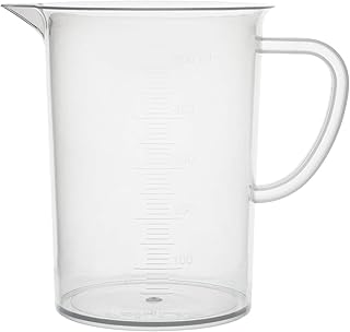Plastic Pitcher, 500mL - Molded Graduations - Chemical Resistant & Autoclavable Polypropylene - Measuring Jug - Eisco Labs