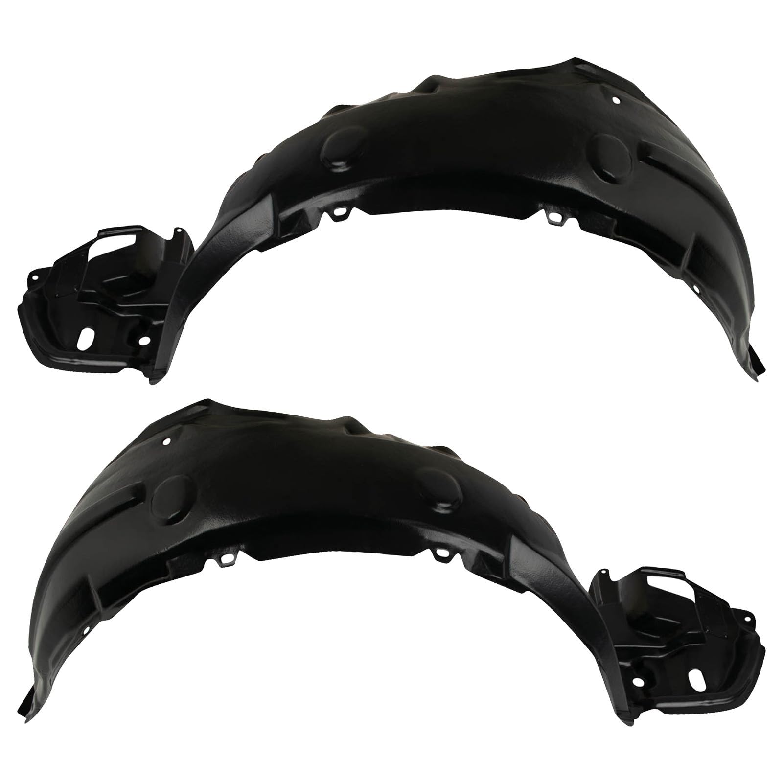 TRQ Front Driver and Passenger Side Inner Fender Liner Set Compatible with 2011-2013 Toyota Corolla