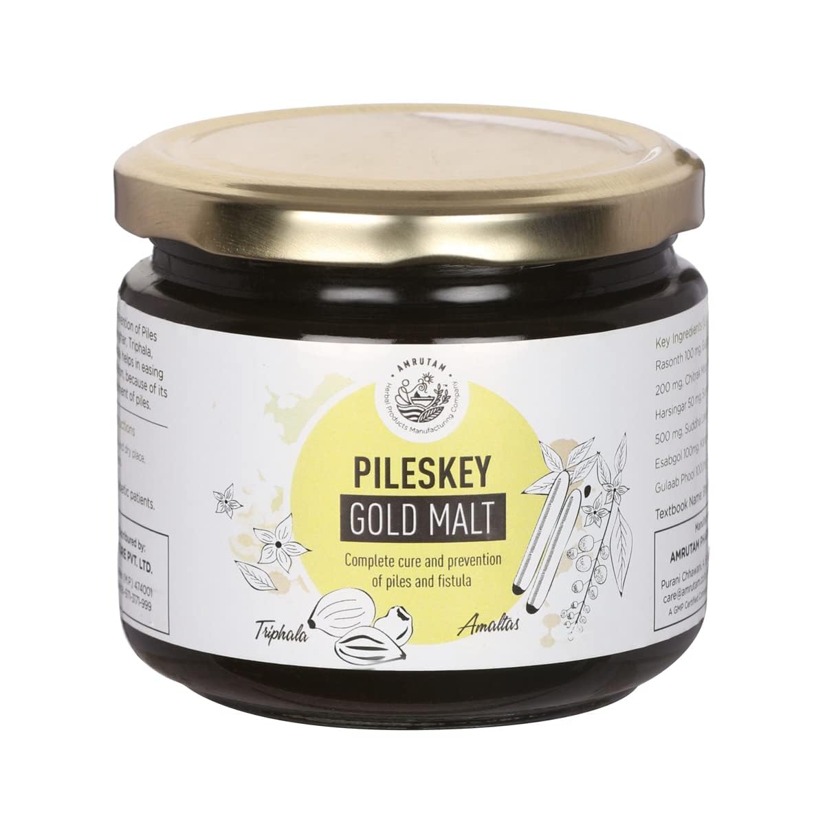 Pileskey Gold Malt - Ayurvedic Piles Solution | Natural remedy for hemorrhoids | Complete Cure for Piles and Fistula | Relief in Constipation | 400g (B0CBM42RL4) Amazon Price History, Amazon Price Tracker