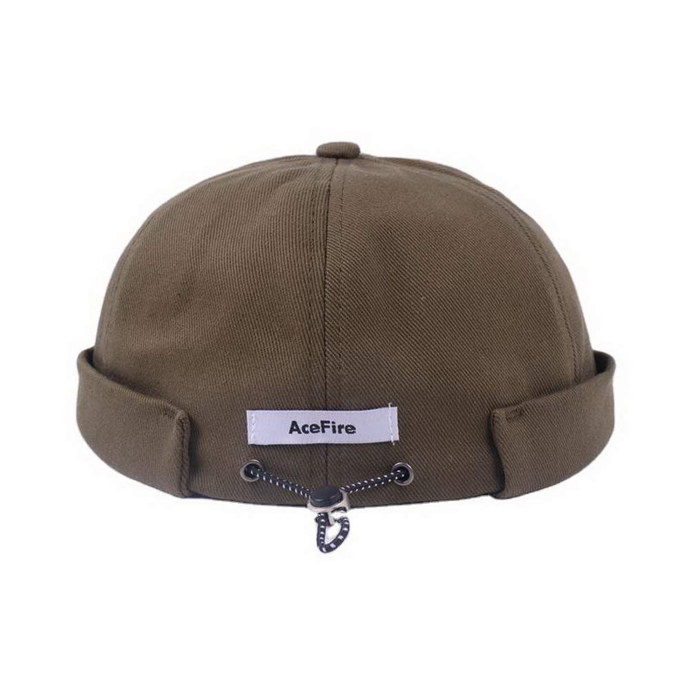 4UFiT Men Docker Cap Hats Beanie Sailor Cap Worker Hat Brimless Hat with Adjustable Drawstring - green - One size