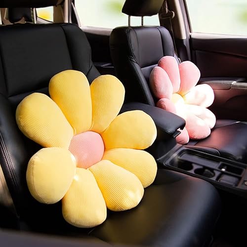 Miniatura 3 de Almohada para reposacabezas de automóvil, almohada de cuello de flor de margarita para automóvil, almohadillas de hombro para asiento de automóvil,