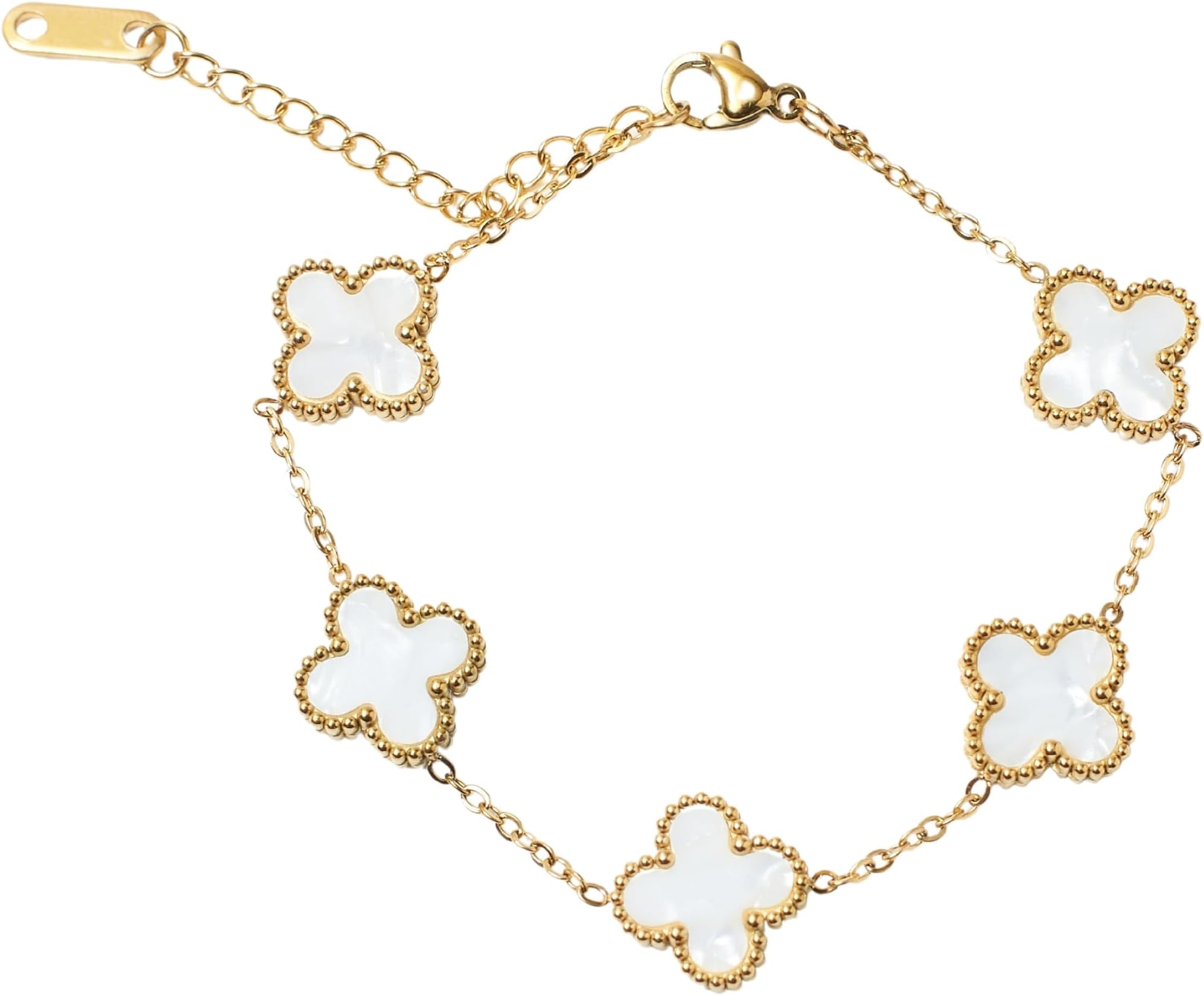 Fashion Stunning Clover Bracelet for Women & Girls | Wrist Band | Bangles | Accessories | Birthday Gift | Aesthetic Jewellery for Girlfriend & Wife