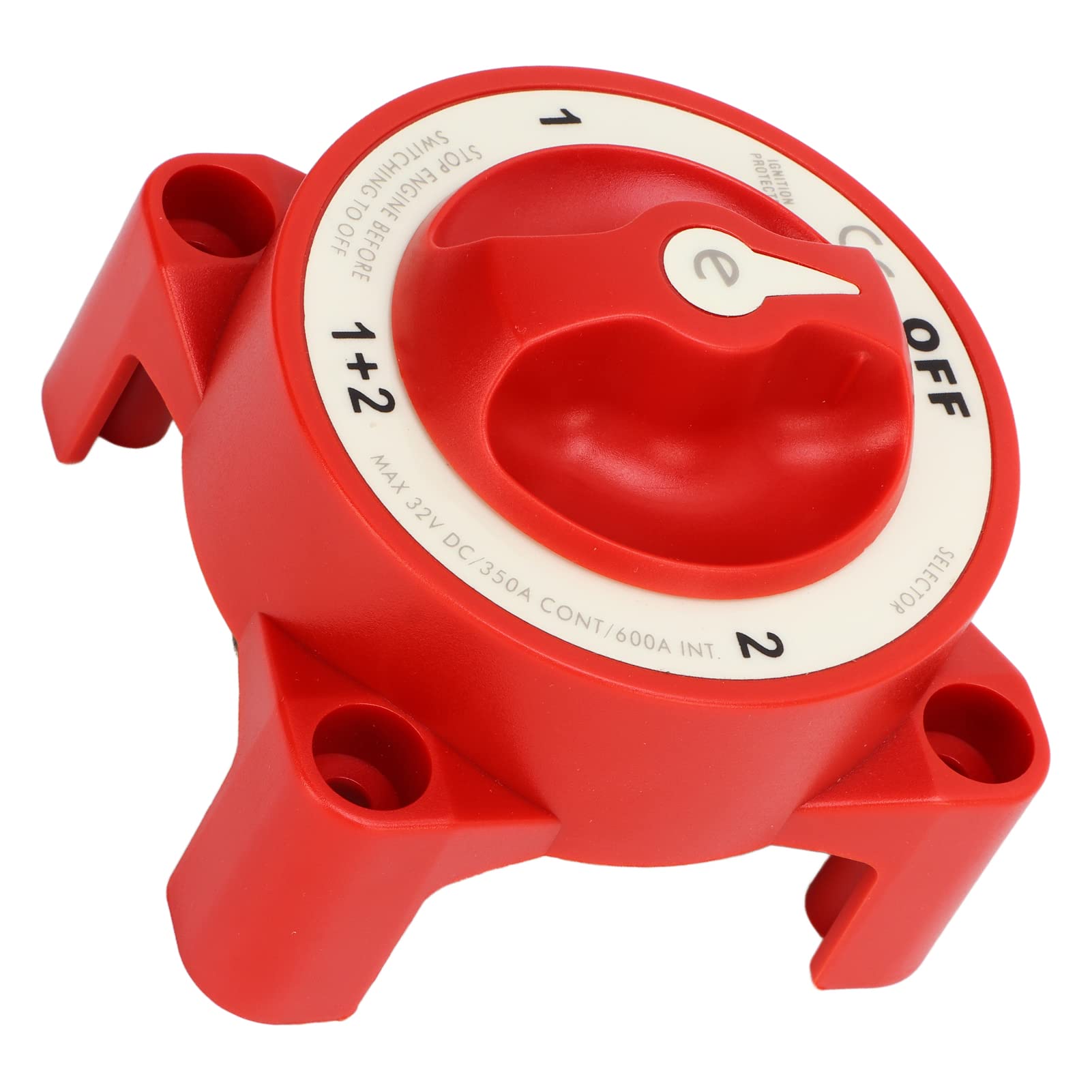 Marine Boat RV Battery Disconnect Switch 4 Gear Position Isolation Switch for Power Off, Suitable for Large Trucks, ABS Plastic Shell