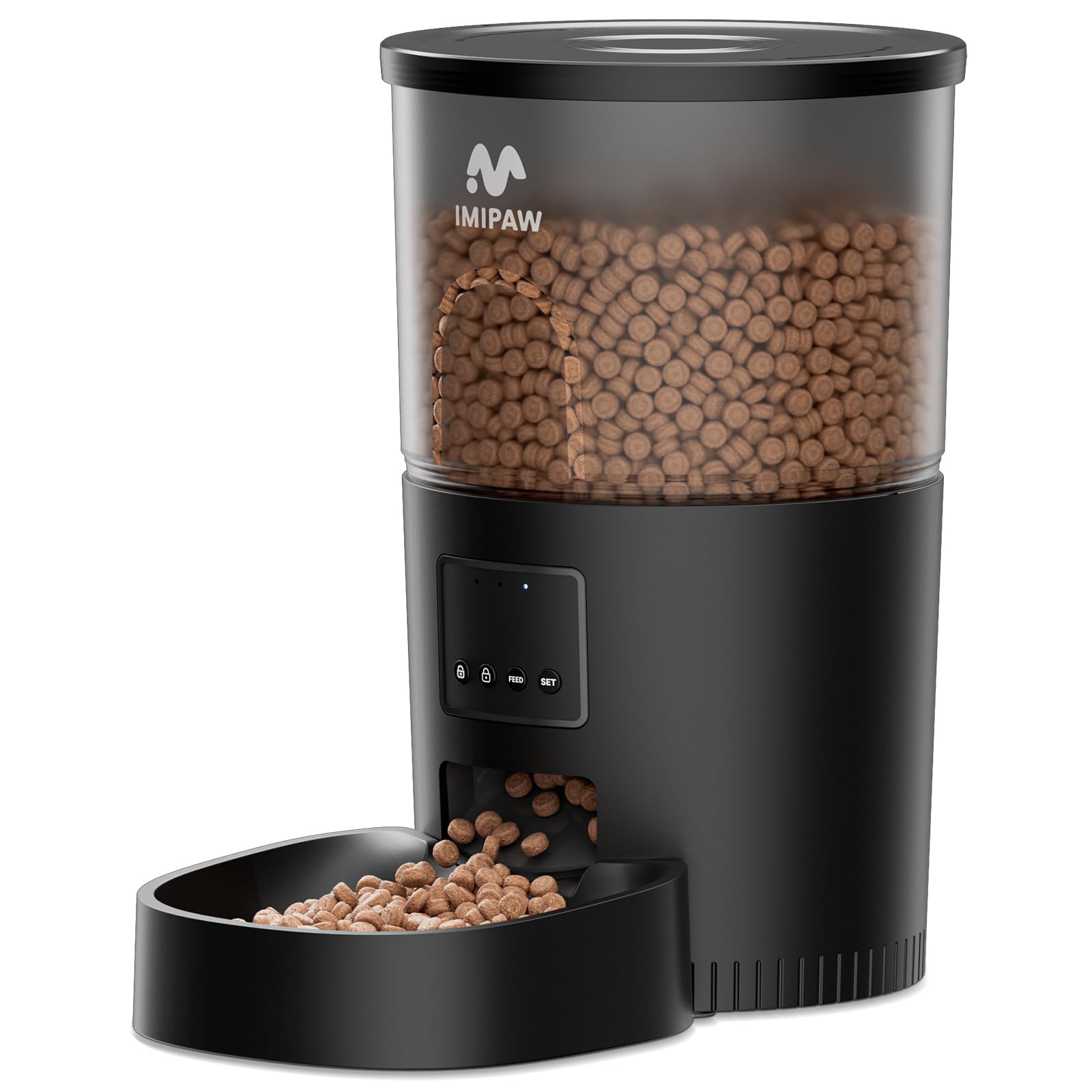 IMIPAW Futterautomat Katze, 3L Intelligenter Katzenfutter Automat | Präzise Fütterung und Einfache Steuerung, 1-10 Mahlzeiten pro Tag, Automatischer Futterspender für Katzen und Hunde