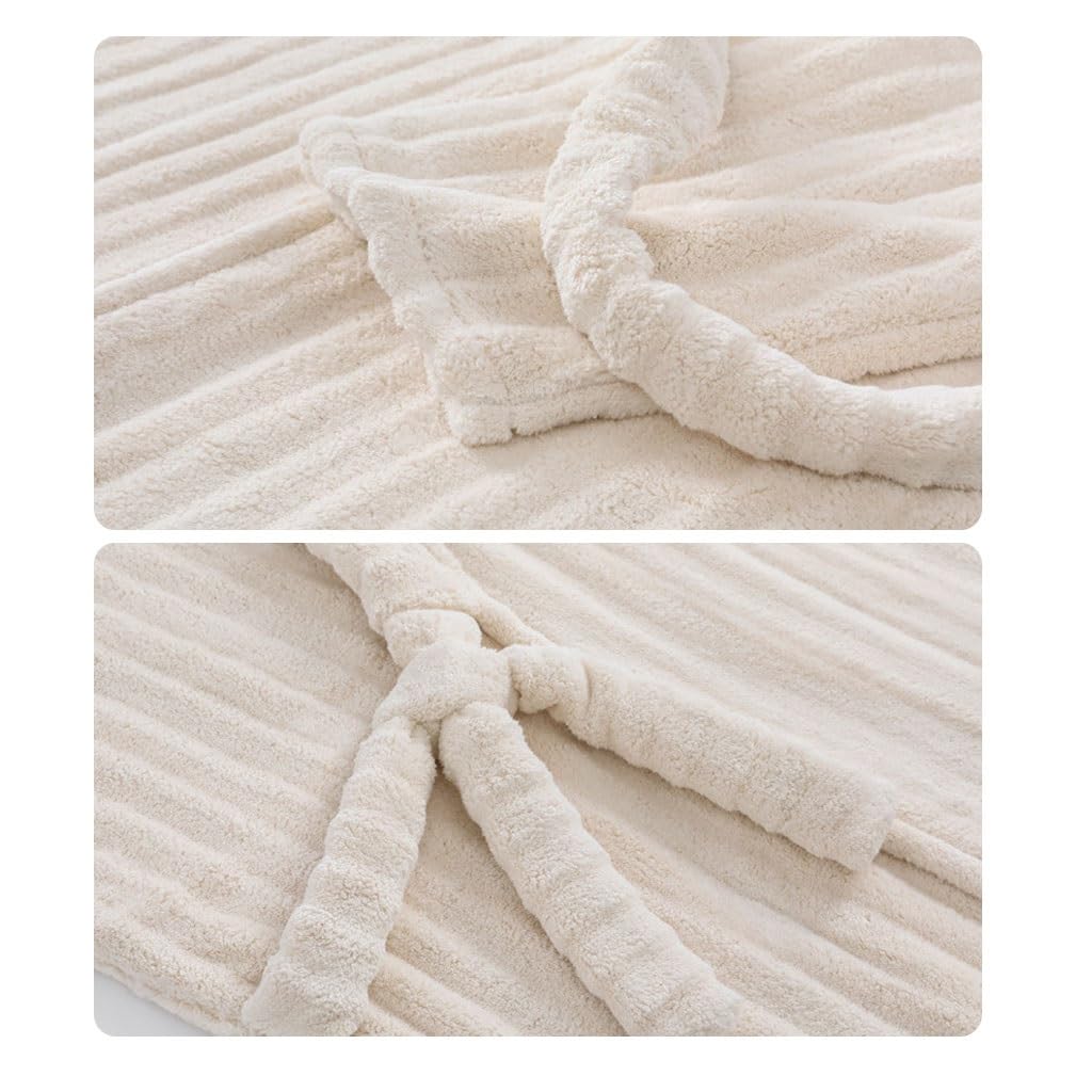 YCKEGEW Robe De Chambre Kimono En Coton 100 X 68 X 38 Cm Peignoir En Polaire Ultra-doux, Robe De Chambre Longue Pour Les Jours Froids, Peignoir De Spa, Vêtement De Nuit