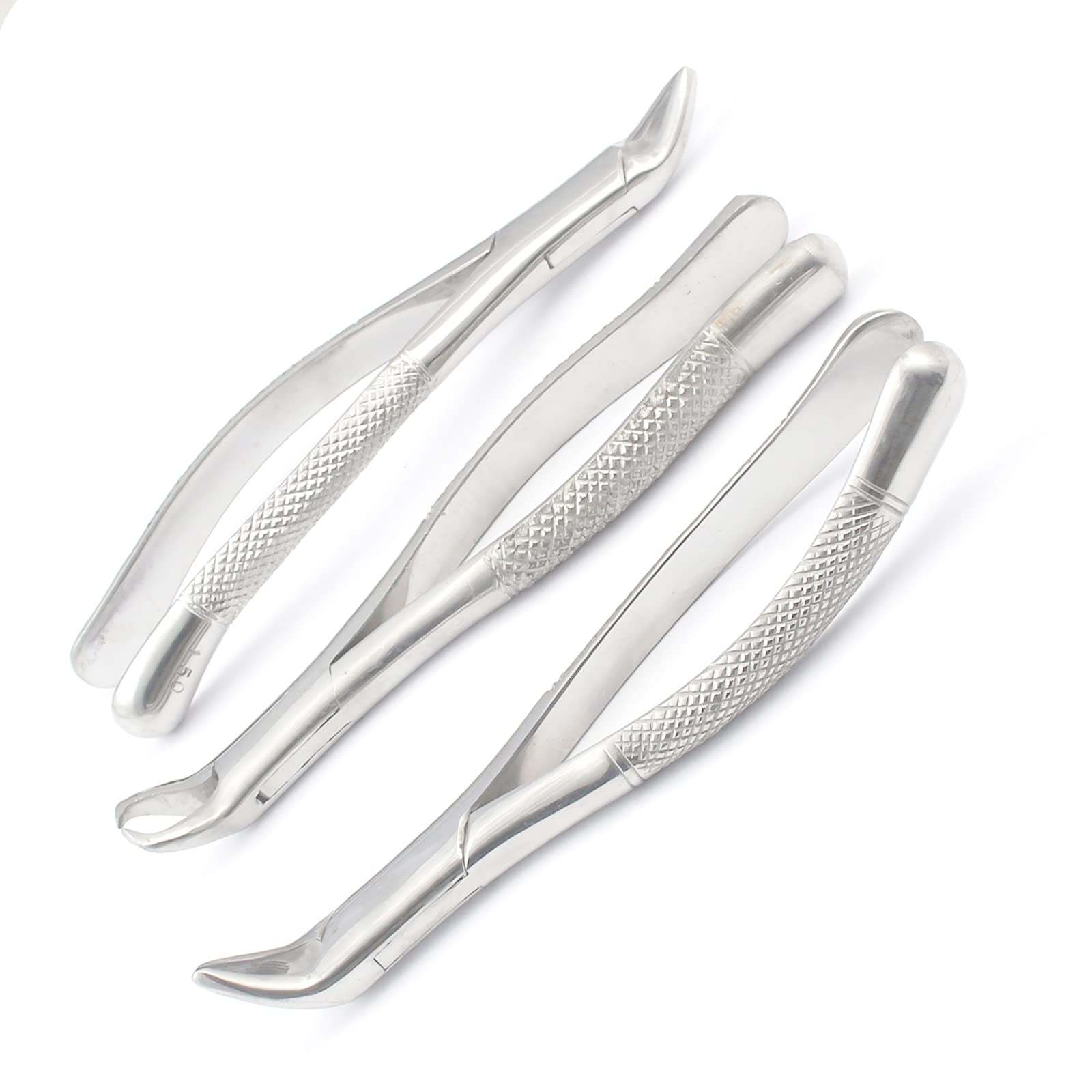 WellnessD'Light - Heavy Duty Dental Extracting Forceps # 150# 151# 23, Apical Forceps, Cowhorn Forceps, Lower Molars, Atraumair - 3 Pcs