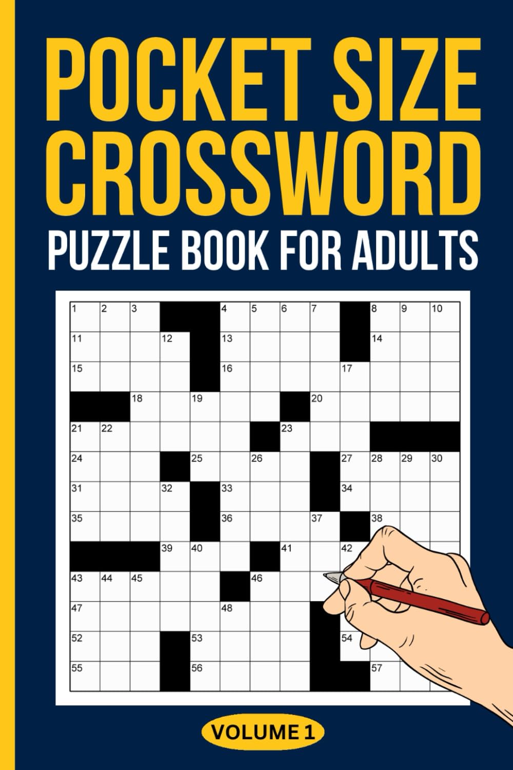 Pocket Size Crossword Puzzle Book for Adults: 50 Small and Easy Mini Crosswords for On-the-Go Fun and Relaxation
