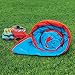 Banzai Hydro Blast Inflatable Outdoor Water Slide Park for Backyard, Ages 5+, Blue/Red