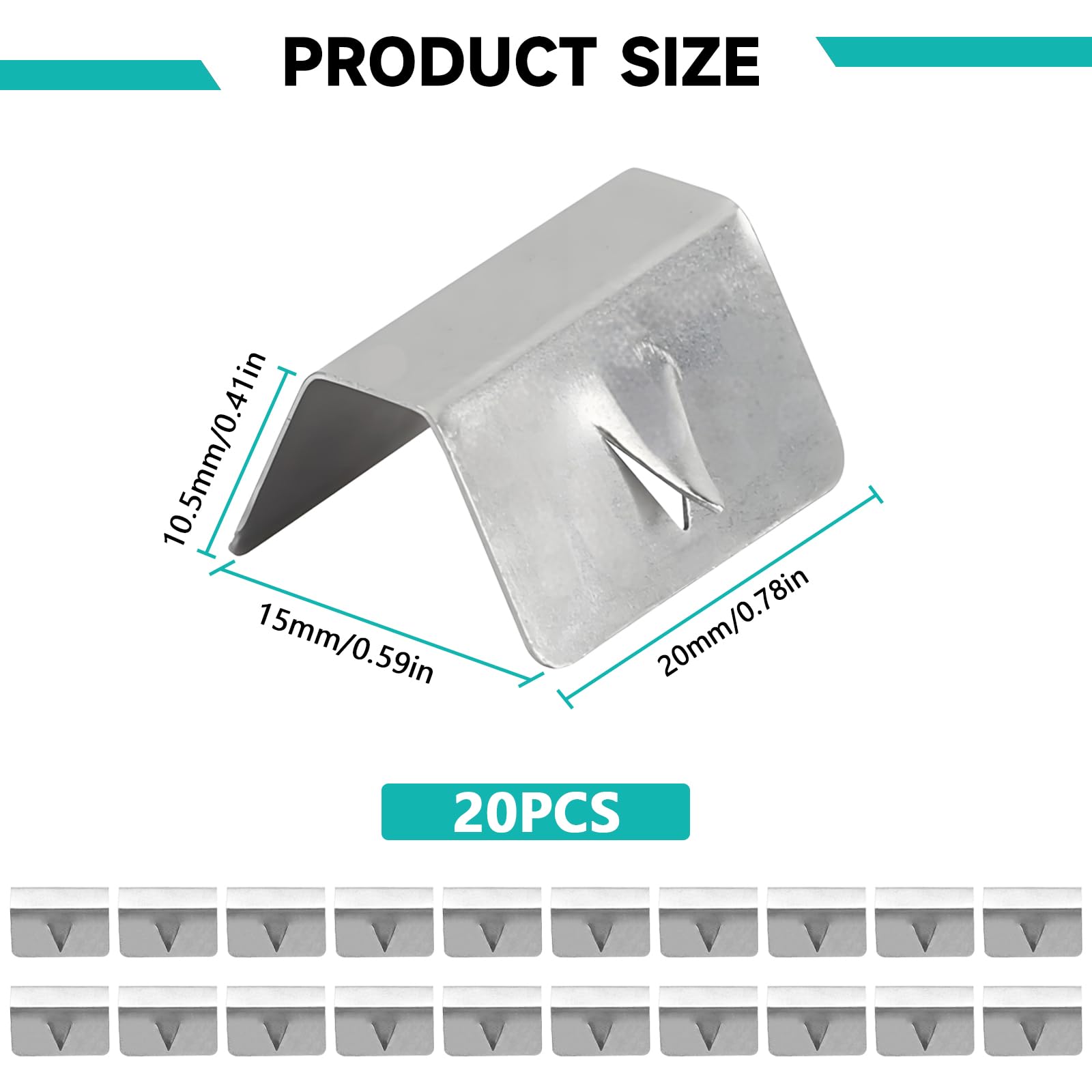20 clip per deflettori d'aria per auto, clip per parabrezza, clip di montaggio in acciaio inox per finestre e parabrezza, clip di montaggio per deflettore di vento e pioggia, compatibili con HEKO G3