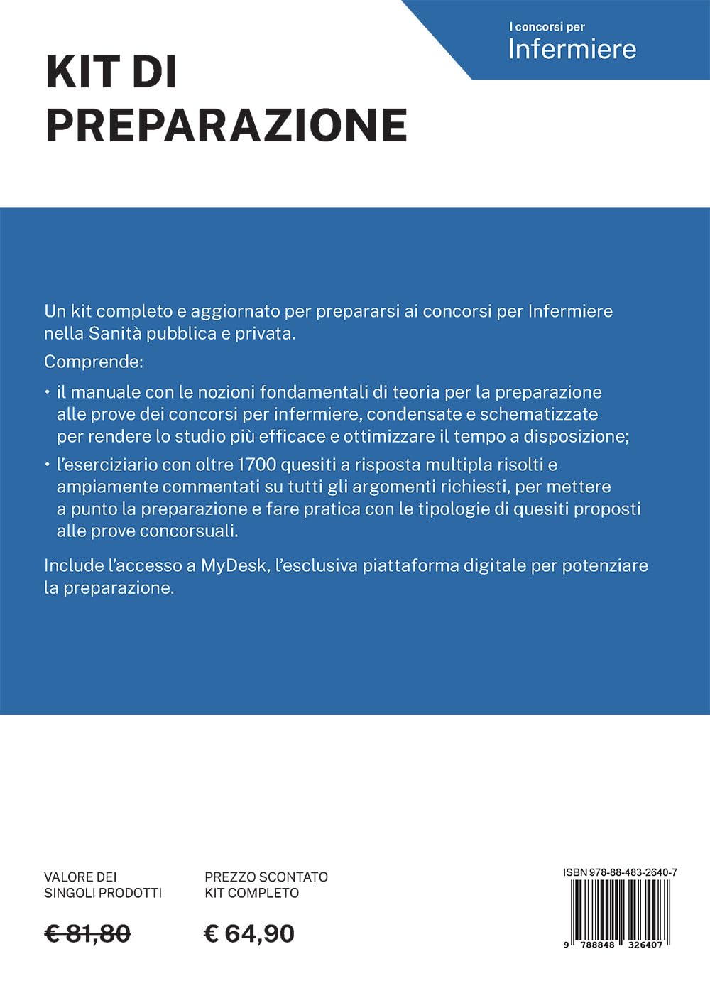 Il concorso per infermiere. Kit di preparazione. Ediz. MyDesk. Con Contenuto digitale per download e accesso online