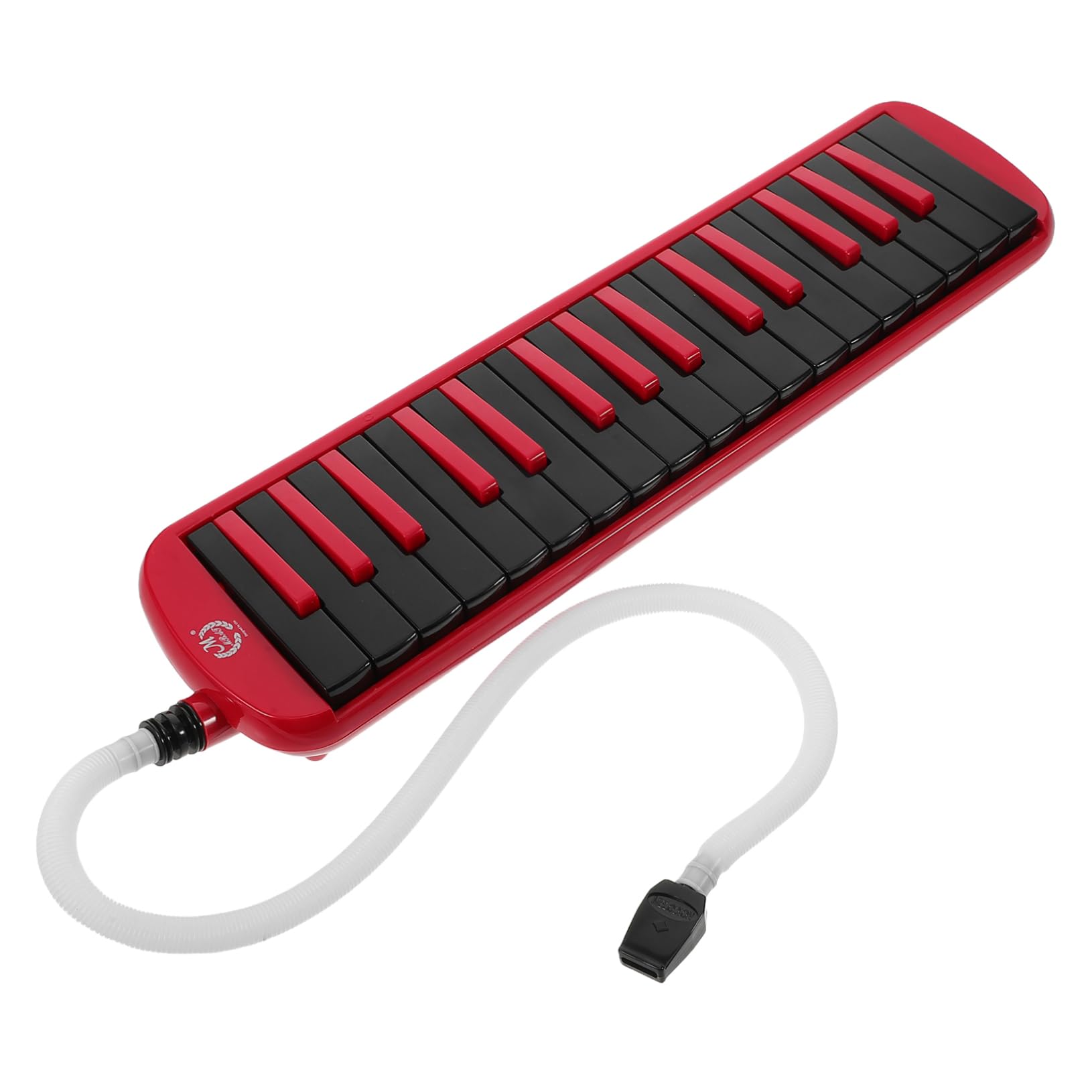 INOOMP Melódica de 32 Teclas Portátil con Boquilla y Funda Eva Roja y Negra, Instrumento Musical Educativo para Principiantes y Adultos, Adecuado para Práctica y Enseñanza