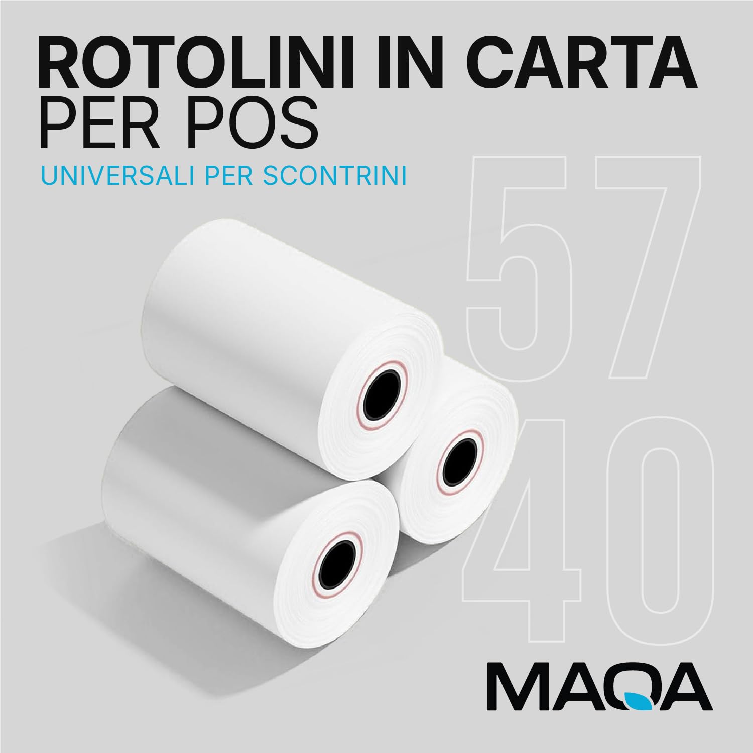 Rozmiar 70 rolek: 57 x 40 cm, z rdzeniem 12 mm, rolki POS do telematycznych kas, wyraźny i trwały druk, kompatybilne ze wszystkimi punktami sprzedaży | rolki papieru termicznego, 40 metrów