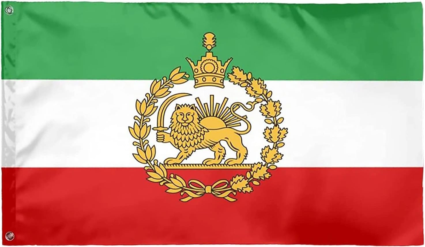 Iran Flag Lion, Iranian Flag Persian Flag with 2 Brass Grommets, for Garden and Outdoor Decoration, Polyester (B, 120 * 180cm)