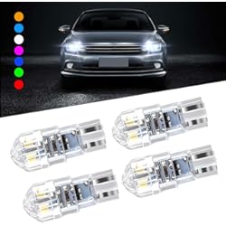 Luces Tablero Fiat Punto Sidaqi 4PCS T10 168 W5W LED Luz de techo de cuña para automóvil 3030 SMD 8 LED Corrente continua decodifica Luz de lectura LED Luz de la placa del auto Luz trasera de maletero 12-24V Universal-blanco