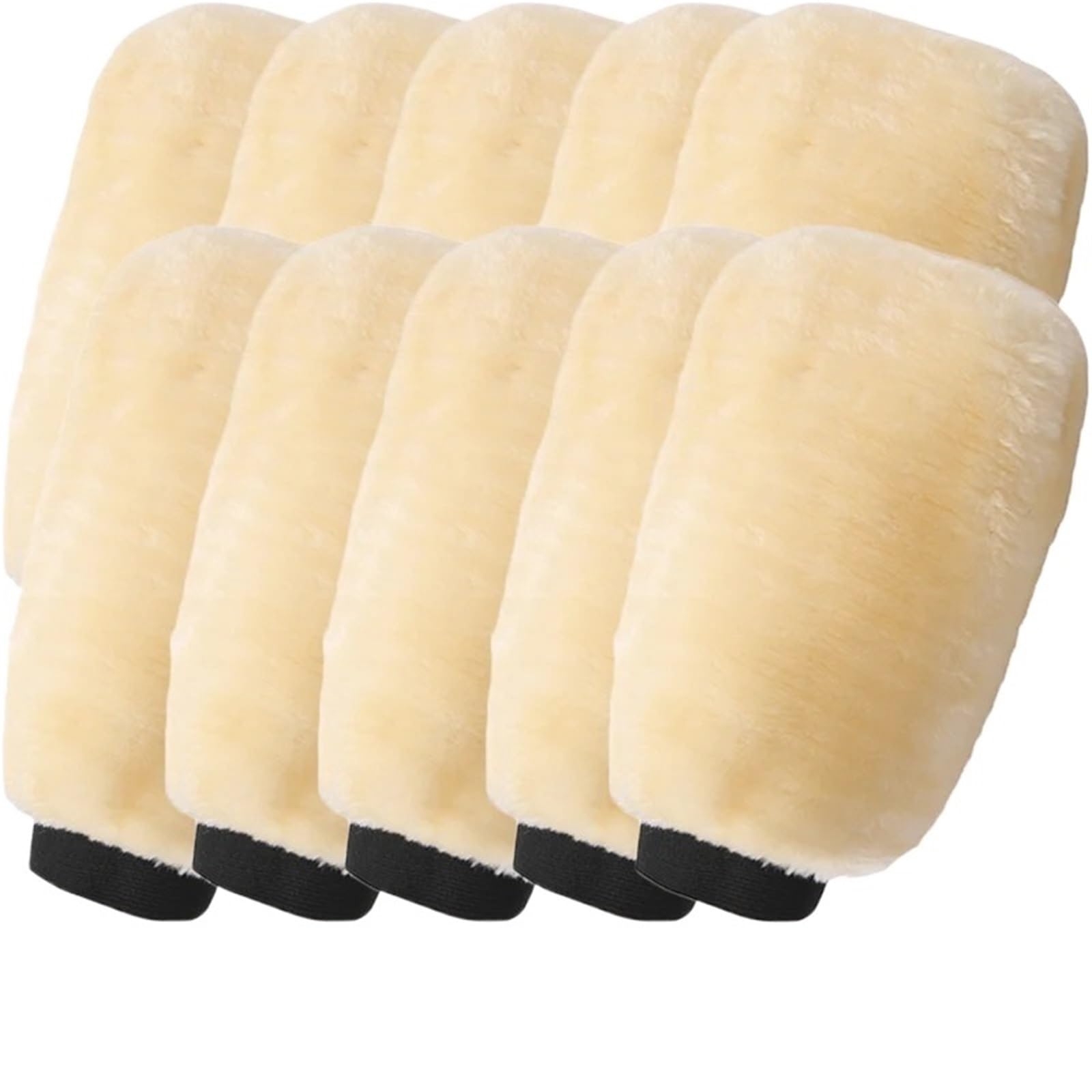 HEUchuan Fleece Car Wash Gloves 10pcs Car Washing Imitation Wool Gloves Thickened Plush Wiping Glove Waxing Polishing Cleaning Products Cloth