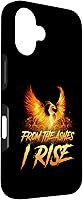 Vista 3 de Funda de regalo motivacional para iPhone 16 From the Ashes I Rise Phoenix Bird