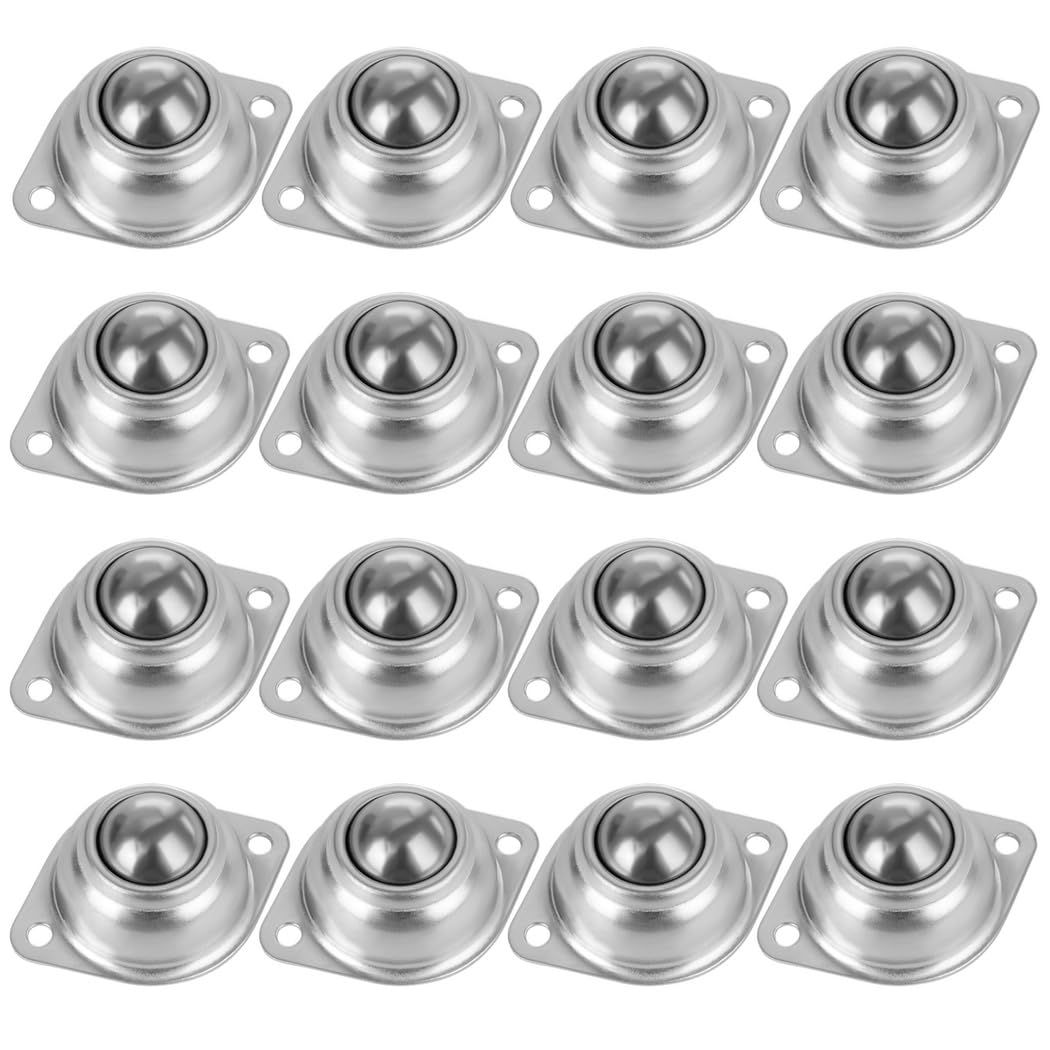 Chewtoyo 16 Pcs 360° Universal Rotation Ball Bearing Casters, 1