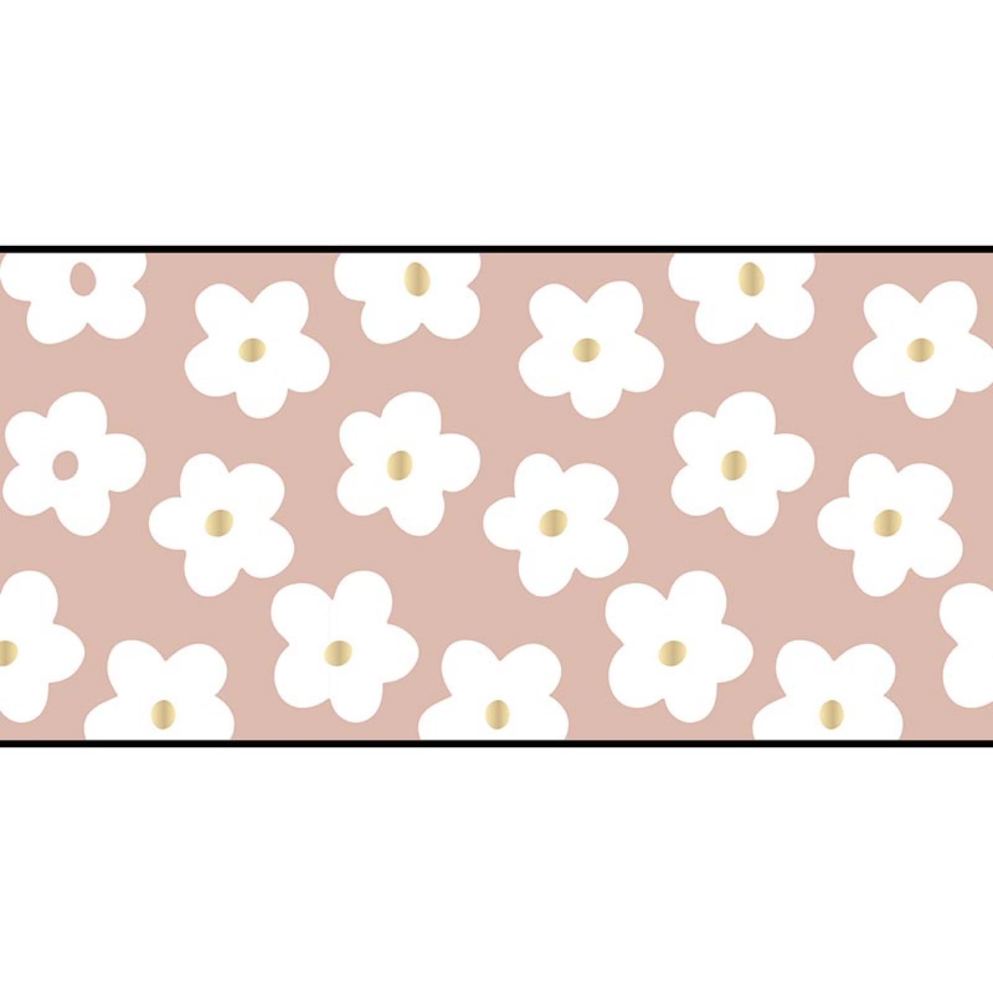 Santa Barbara Design Studio Paper Dining Table Runner for Party Table Runner Disposable Paper Table-Cover Roll, 25' x 18", White Flowers