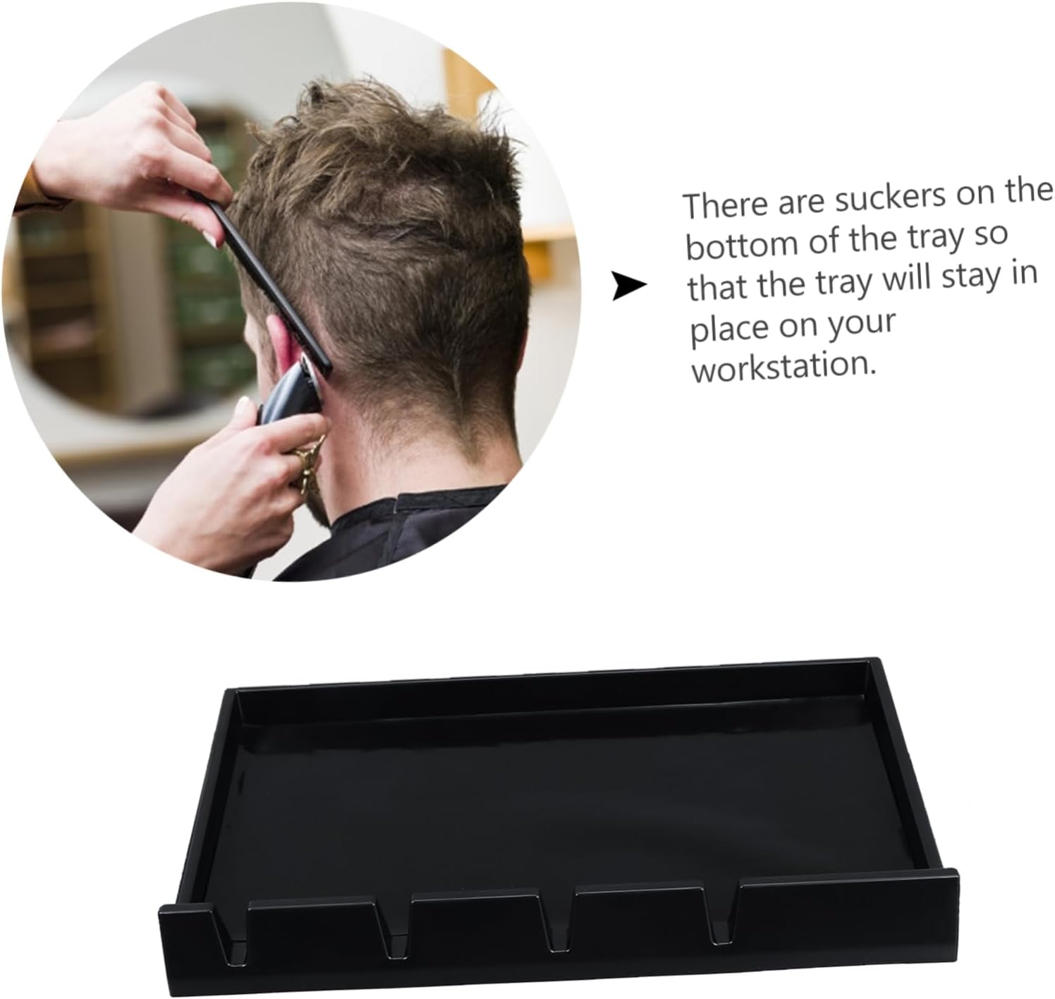 Mens Grooming Clippers Storage Box Barber Clipper Tray Organizer for Hair Trimmer
