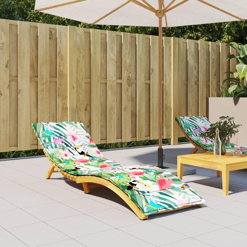Tomostar Coussin Bain de Soleil, Coussin de Chaise Longue Matela Transat Extérieur Multicolore Tissu Oxford 200 x 60 x 4 cm